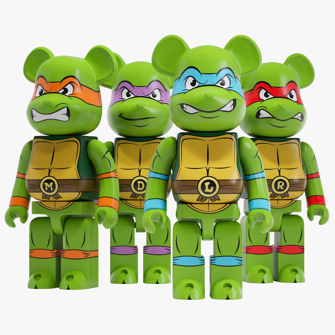 Bearbrick Ninja Turtles 3D Model - TurboSquid 1944610