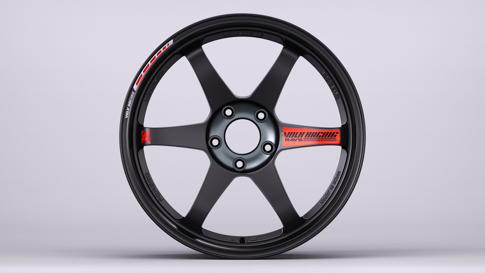 3D Volk RAYS Racing TE37SL Black Edition III - TurboSquid 2179220