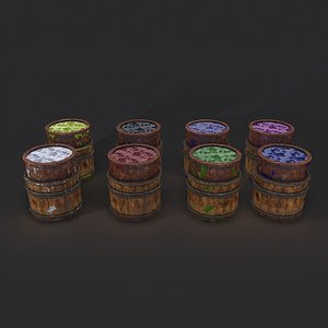 Dye Paint Bucket 3D model