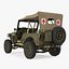 Jeep Willys 1944 Modelo 3D de ambulancia convertible