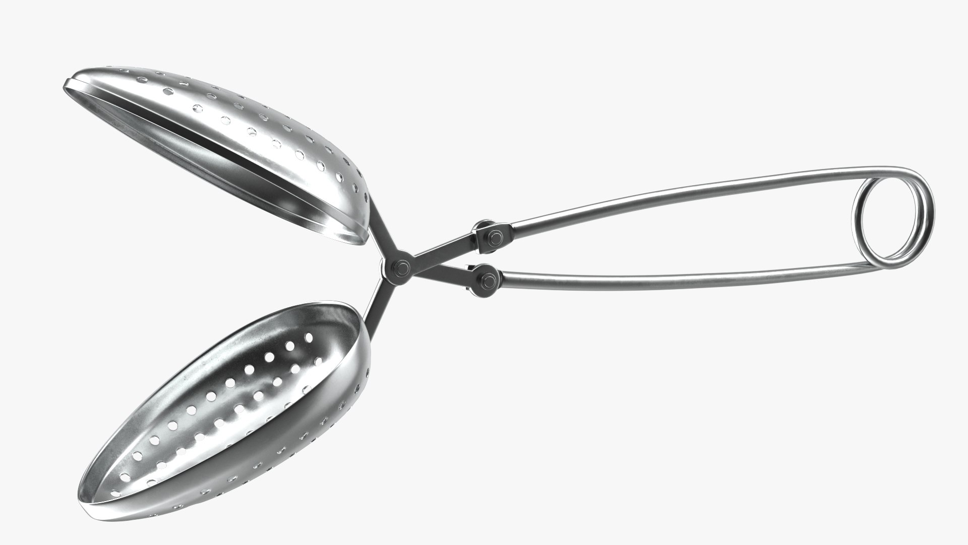 Stainless Steel Tea Infuser Spoon Open 3D model preview