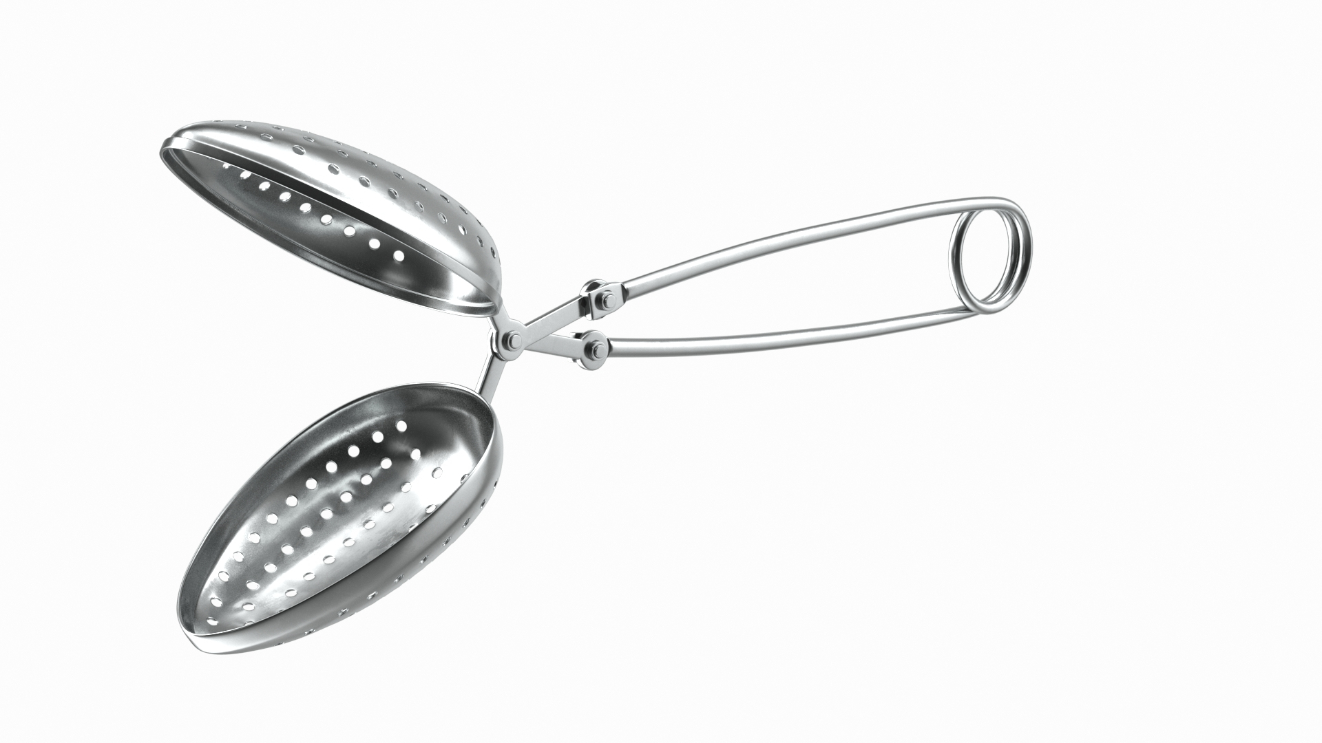 Stainless Steel Tea Infuser Spoon Open model TurboSquid 1771389