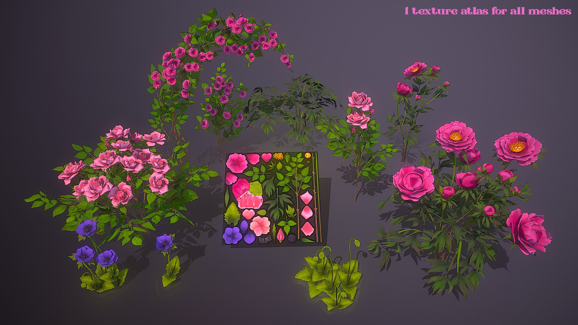 FLowers Pack 3D model https://p.turbosquid.com/ts-thumb/6v/opj5yL/Gl/flower_tech_07/png/1676125229/1920x1080/fit_q87/cbc3e59cb890f18d6d4ef119e6ee734d6824d334/flower_tech_07.jpg