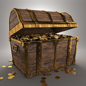 3d pirate treasure chest model