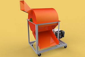 3D RUBBISH SHREDDER CRUSHER MACHINE WASTE GARBAGE CUTTING COMPOSTER model