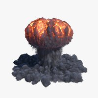 Nuke Explosion from the ground - in 720 frames - 3D Volume simulation VDB sequence files