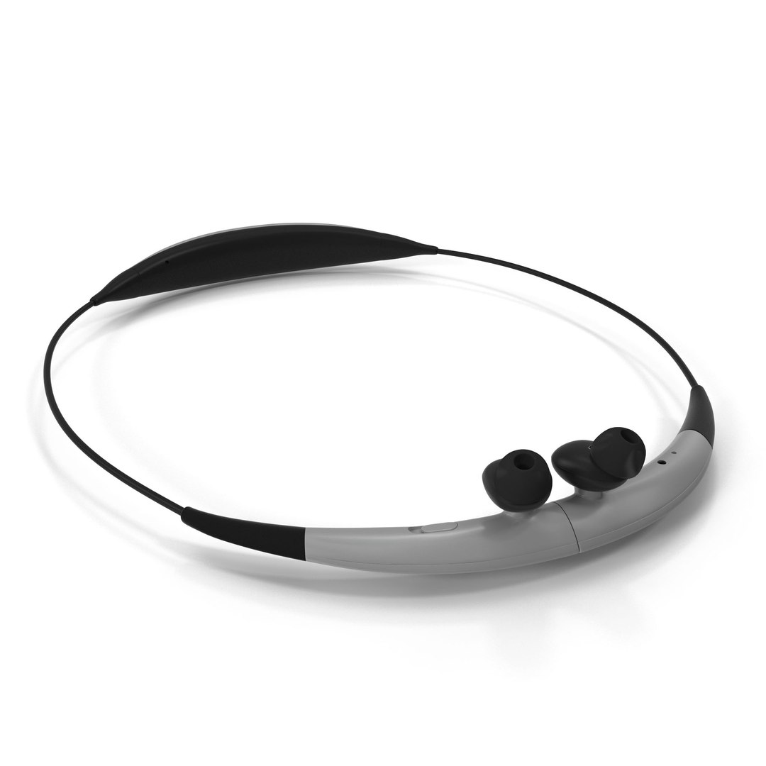 Bluetooth Headset Samsung Gear Circle Folded Black 3D model preview