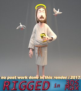 3D jesus dove graal model