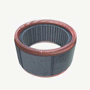 Copper Armature Winding 3D
