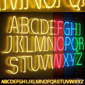 Light modules Set 25 Neon Alphabet
