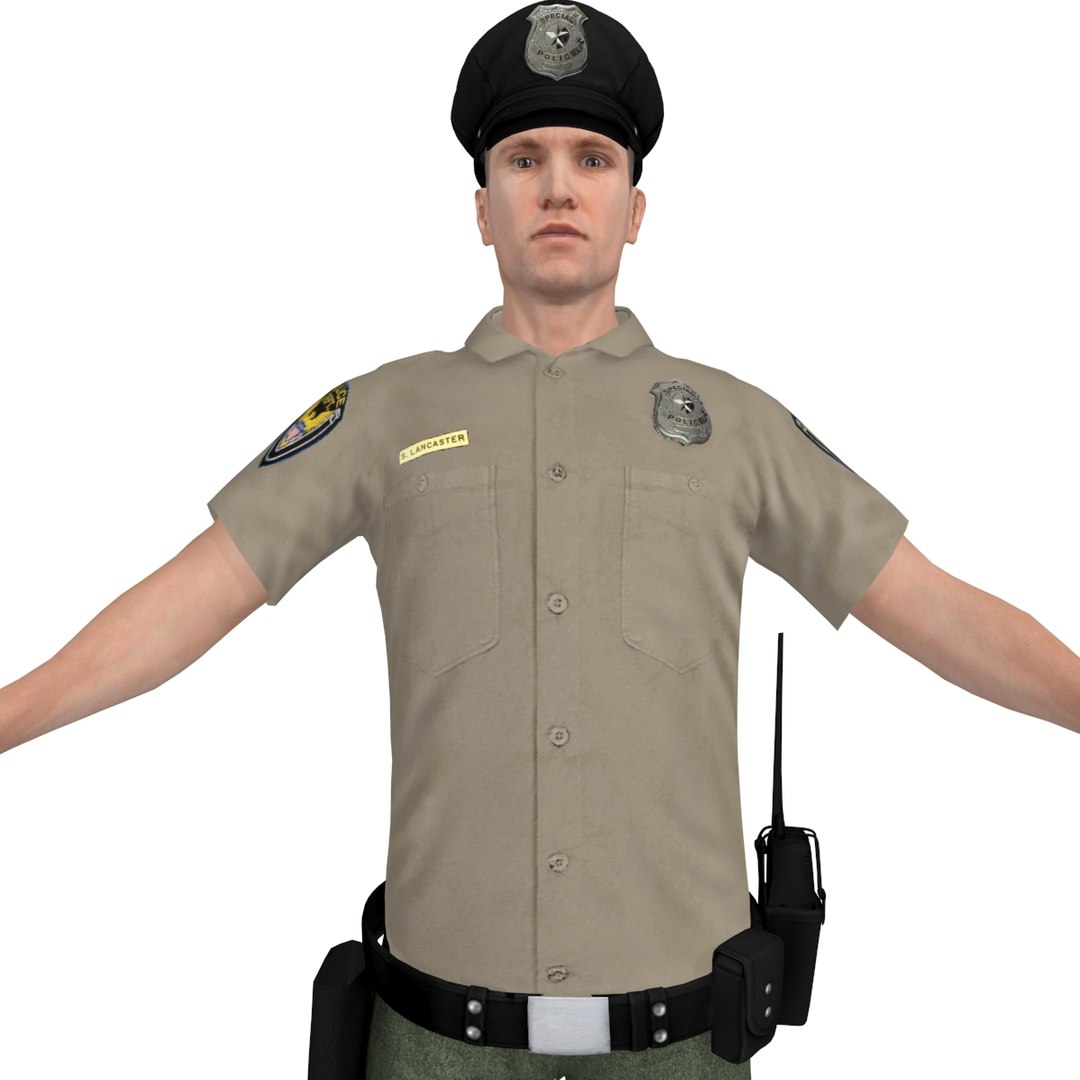 police officer 3d max