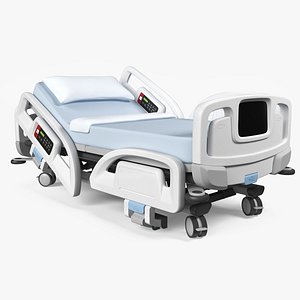 3D Smart Hospital Bed Off State Rigged model