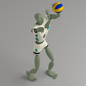 Cartoon abstract sport model Ballerkin - humanoid Model 3D