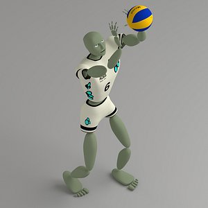 Cartoon abstract sport model Ballerkin - humanoid Model 3D