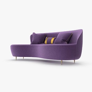 Curved Sofa Purple