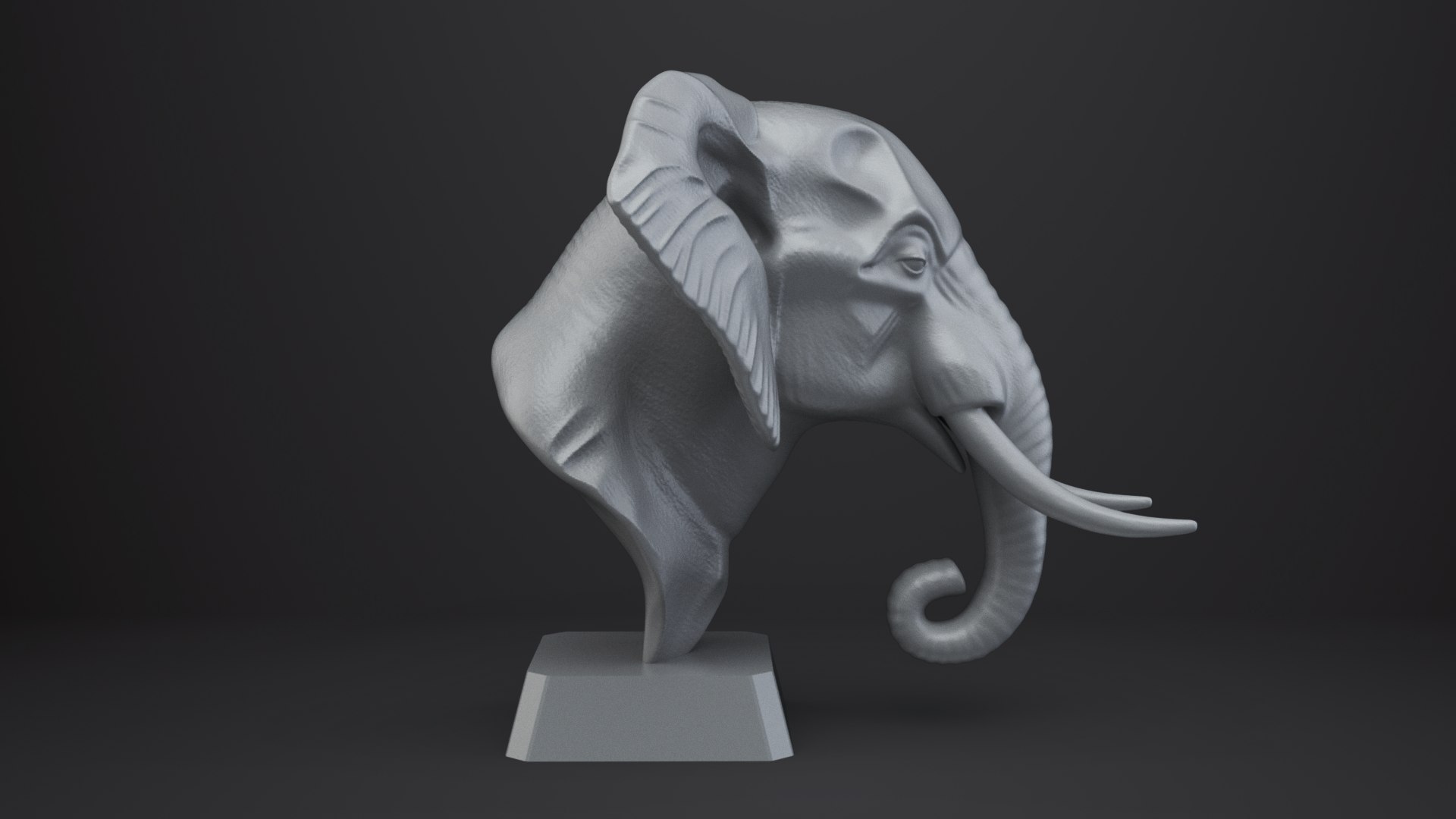 Elephant Bust - Animal Figurine model https://p.turbosquid.com/ts-thumb/6w/KpIGkP/LM/007/png/1762837737/1920x1080/fit_q87/1264dc895b4ae23536543569eef26375363113ec/007.jpg