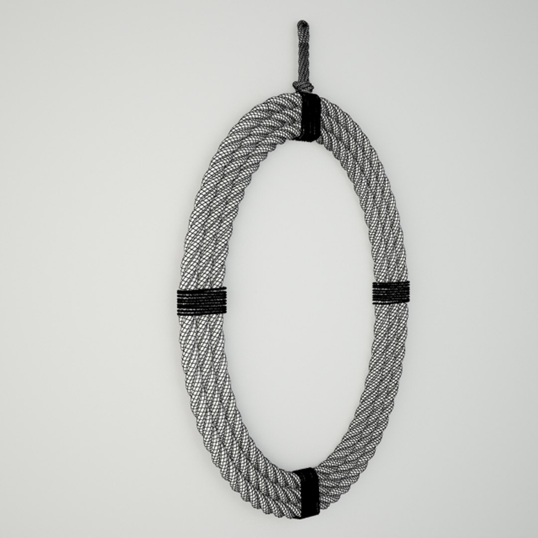 3D Rope Oval Mirror - TurboSquid 1200800