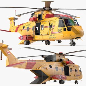 3D AgustaWestland CH149 Cormorant Rescue Helicopter model