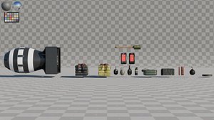 Explosives and Bomb Asset Pack - High Definition  Munition Variety Bundle 3D model