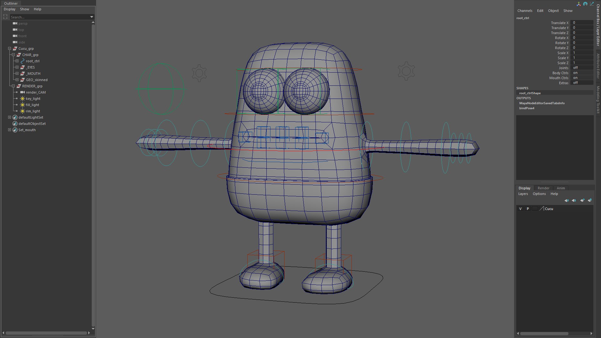 3D Cucu Rigged Cartoon Character - TurboSquid 2120756