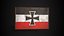 Moldura antiga com bandeira da Confederação da Alemanha do Norte - Game Ready PBR Low-poly Modelo 3D