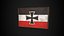 Moldura antiga com bandeira da Confederação da Alemanha do Norte - Game Ready PBR Low-poly Modelo 3D