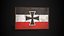 Moldura antiga com bandeira da Confederação da Alemanha do Norte - Game Ready PBR Low-poly Modelo 3D