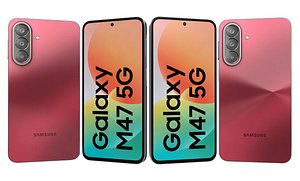 3D Samsung Galaxy M47 Red