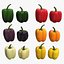 Bell Peppers Collection - 6 colors 12 model PBR