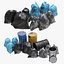 Garbage bags and Urban Trash set 3D model
