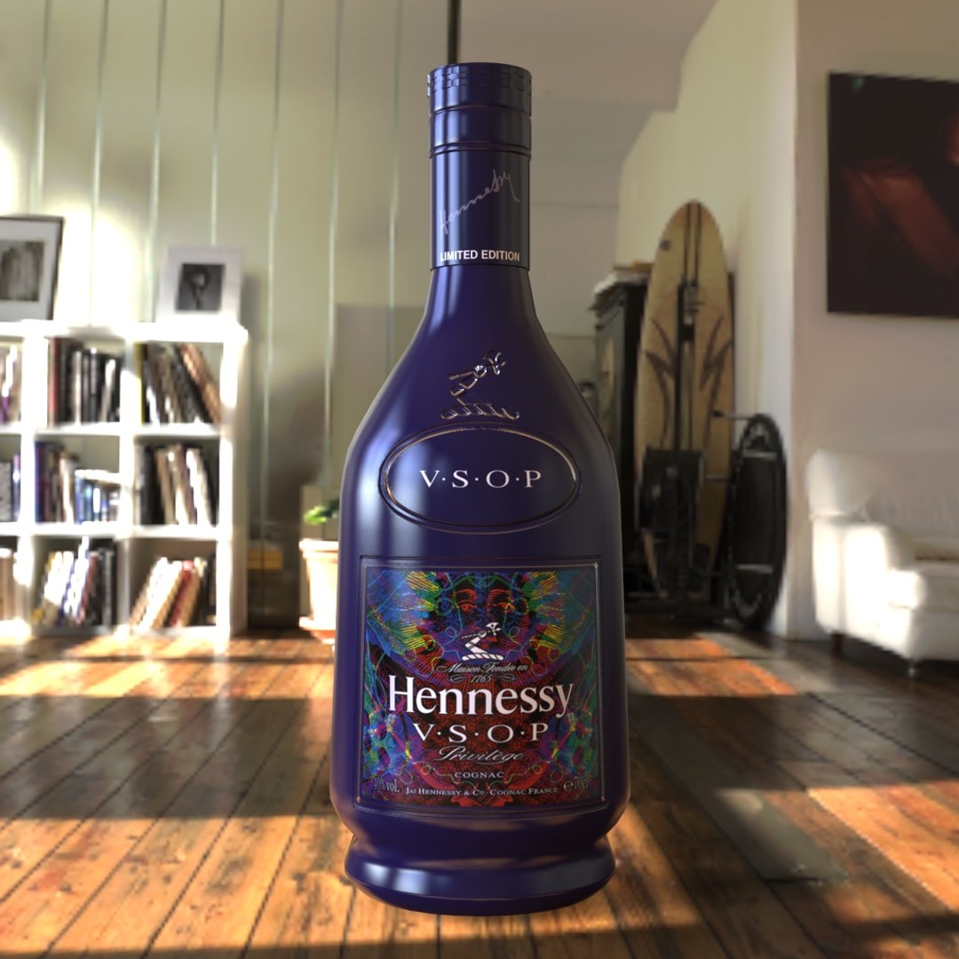 3D hennessy vsop cognac bottle model - TurboSquid 1435476