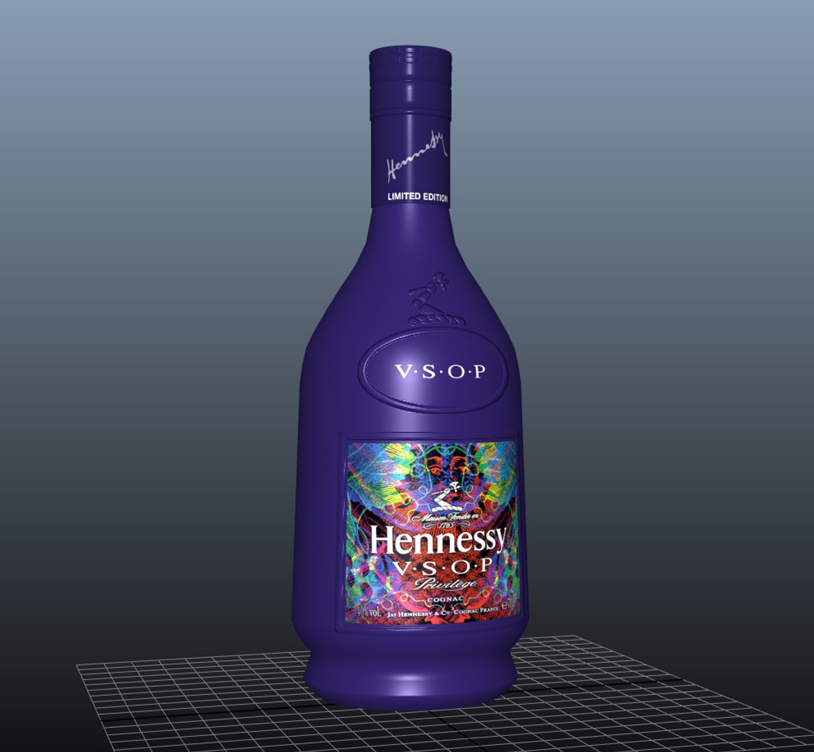 3D hennessy vsop cognac bottle model - TurboSquid 1435476