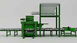 Industrial Mold Plant Animation Complete Molding Process 3D model