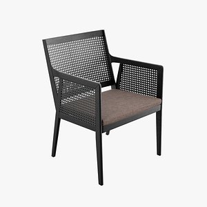 3D Lisbon Cane Dining Armchair model