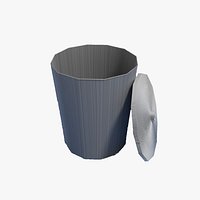 Low-poly Trash Can