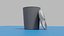 3D Low-poly Trash Can
