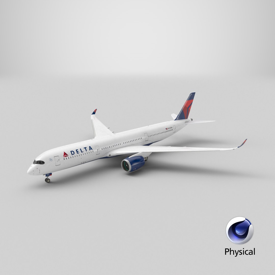 Delta Air Lines A350 SC 3D model https://p.turbosquid.com/ts-thumb/6w/gFkvxm/2F/stemcell_cinema_4d_physical_render/png/1726768335/1920x1080/fit_q87/02ae73a5e9bfe4a0cc1c7c9bacbd4536a40fcd6c/stemcell_cinema_4d_physical_render.jpg