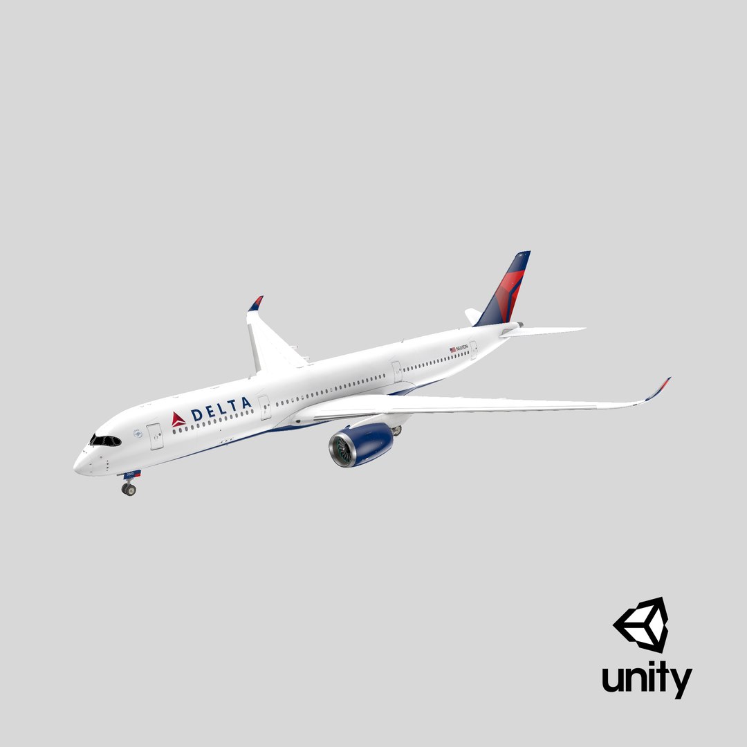 Delta Air Lines A350 SC 3D model https://p.turbosquid.com/ts-thumb/6w/gFkvxm/9F/stemcell_unity_render/png/1726768343/1920x1080/fit_q87/d6c8a890b2a763132992b30ccf60f789798a07d5/stemcell_unity_render.jpg