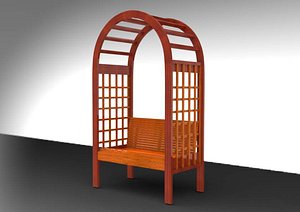 3d model of garden arbor 1