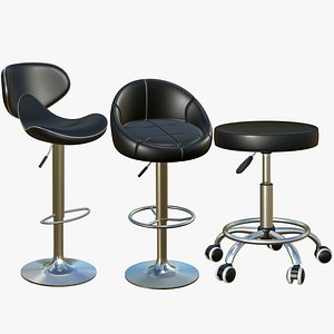 3D Bar Stool Chair V57