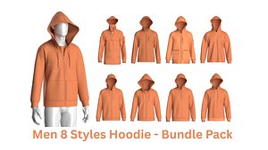 3D Men 8 Styles Hoodie - Bundle Pack