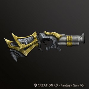 3ds max - fantasy steampunk gun games