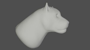 big cat s head 3D model