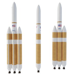 3D model Delta IV Heavy Rocket