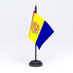 Table Flag Andorra 3D