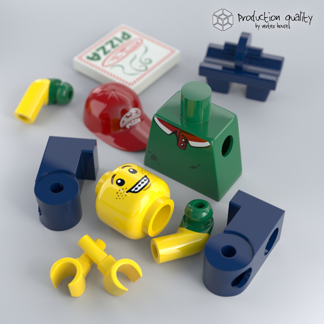3D Lego Pizza Delivery Man - TurboSquid 1156713