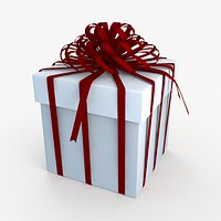Christmas BOX Closed2 Ribbon2 white