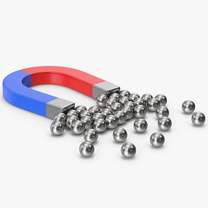 Magnet And Steel Balls 3D model