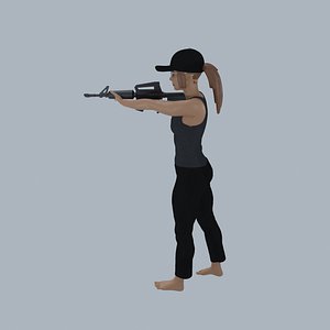 3D model Post Apocalypse Warrior Woman