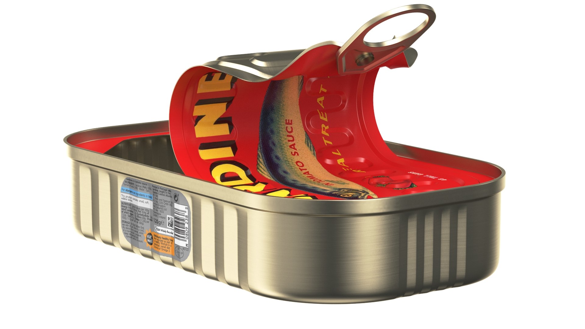 Detailed Opened Sardines Tin Can3D模型 TurboSquid 2026940